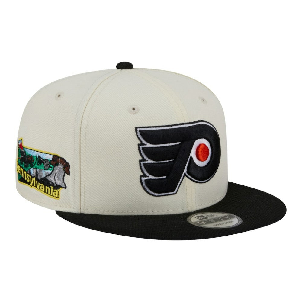Philadelphia Flyers New Era Injection Localized Two-Tone 9FIFTY Snapback Hat White/Black