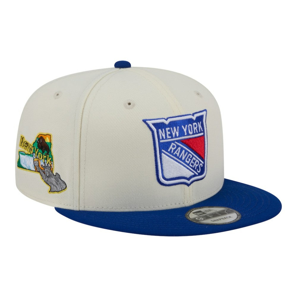 New York Rangers New Era Injection Localized Two-Tone 9FIFTY Snapback Hat White/Blue
