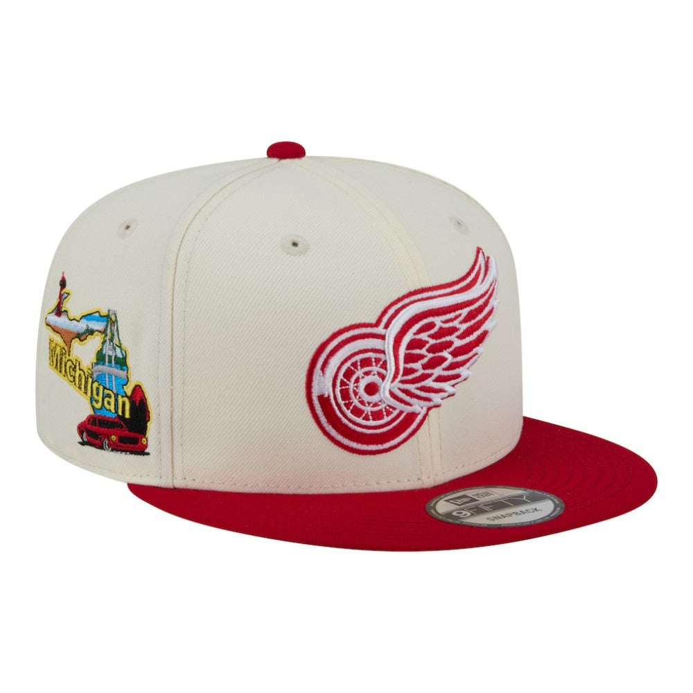 Detroit Red Wings New Era Injection Localized Two-Tone 9FIFTY Snapback Hat White/Red