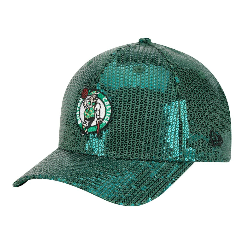 Boston Celtics Women's Sequin M-Crown 9FORTY Adjustable Hat - Kelly Green | New Era online