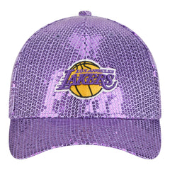 Los Angeles Lakers Women's Sequin M-Crown 9FORTY Adjustable Hat - Purple | New Era online