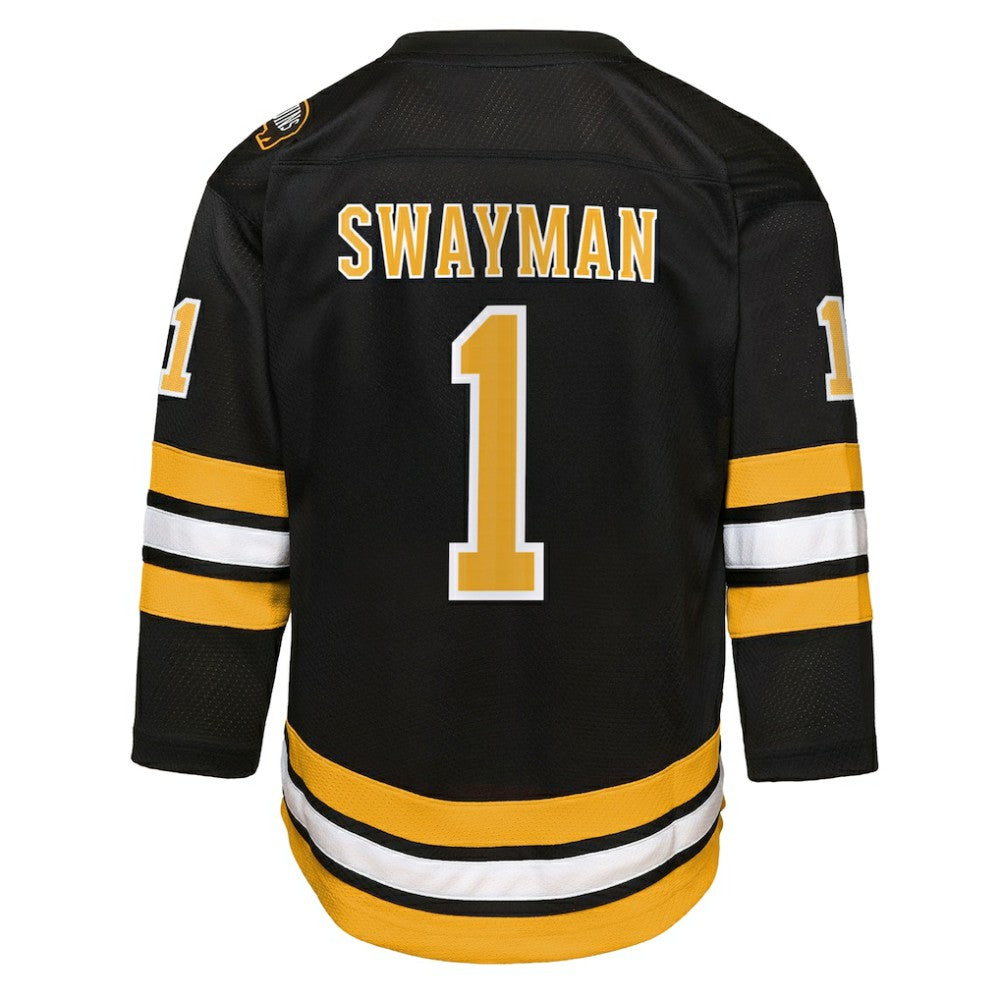 Jeremy Swayman Boston Bruins Outerstuff Youth Home Replica Jersey Black
