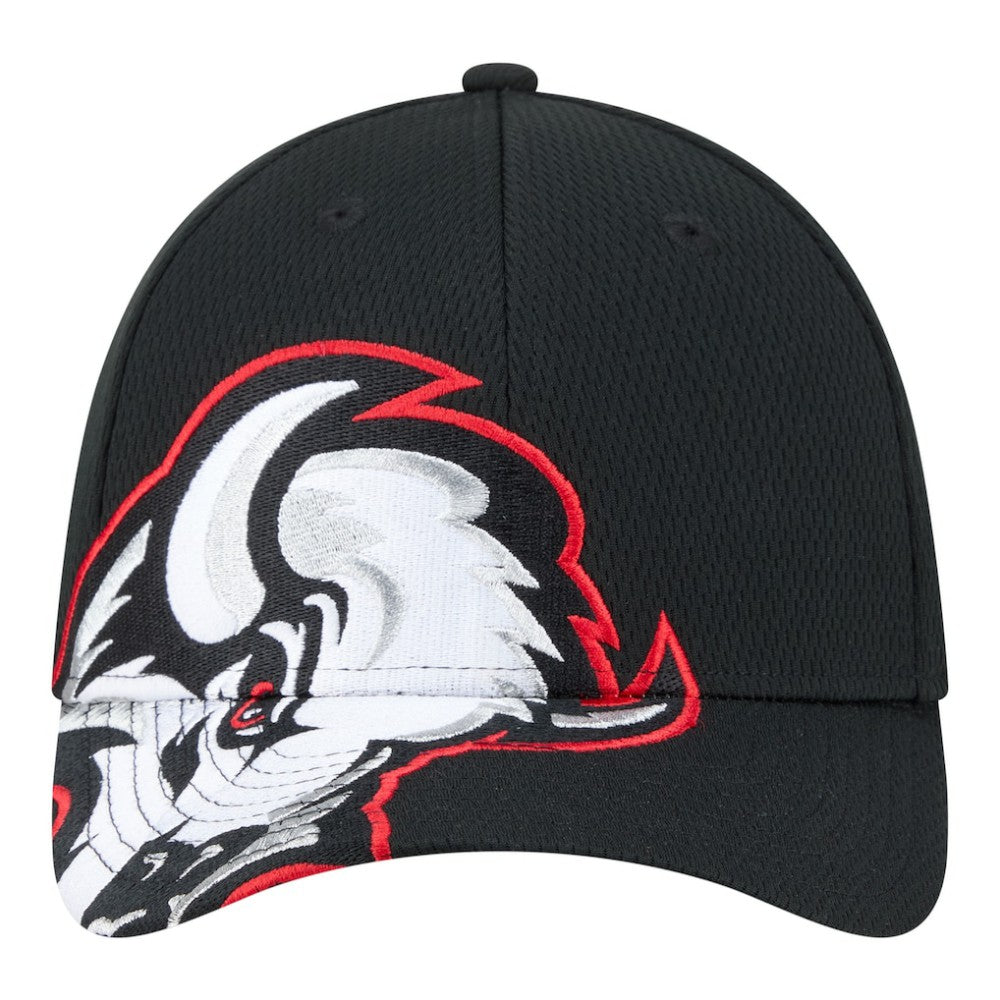 Buffalo Sabres New Era Oversized Logo M-Crown Flex 39THIRTY Hat Black