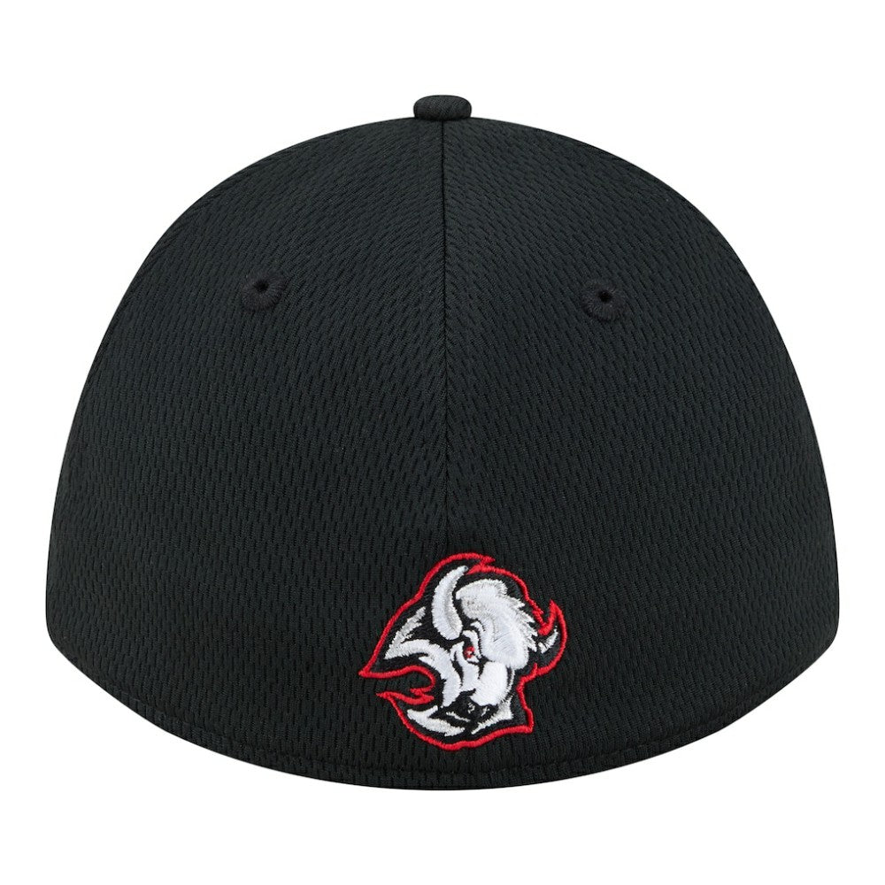 Buffalo Sabres New Era Oversized Logo M-Crown Flex 39THIRTY Hat Black