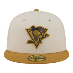 Pittsburgh Penguins New Era Colorpack Two-Tone 59FIFTY Fitted Hat Cream/Tan
