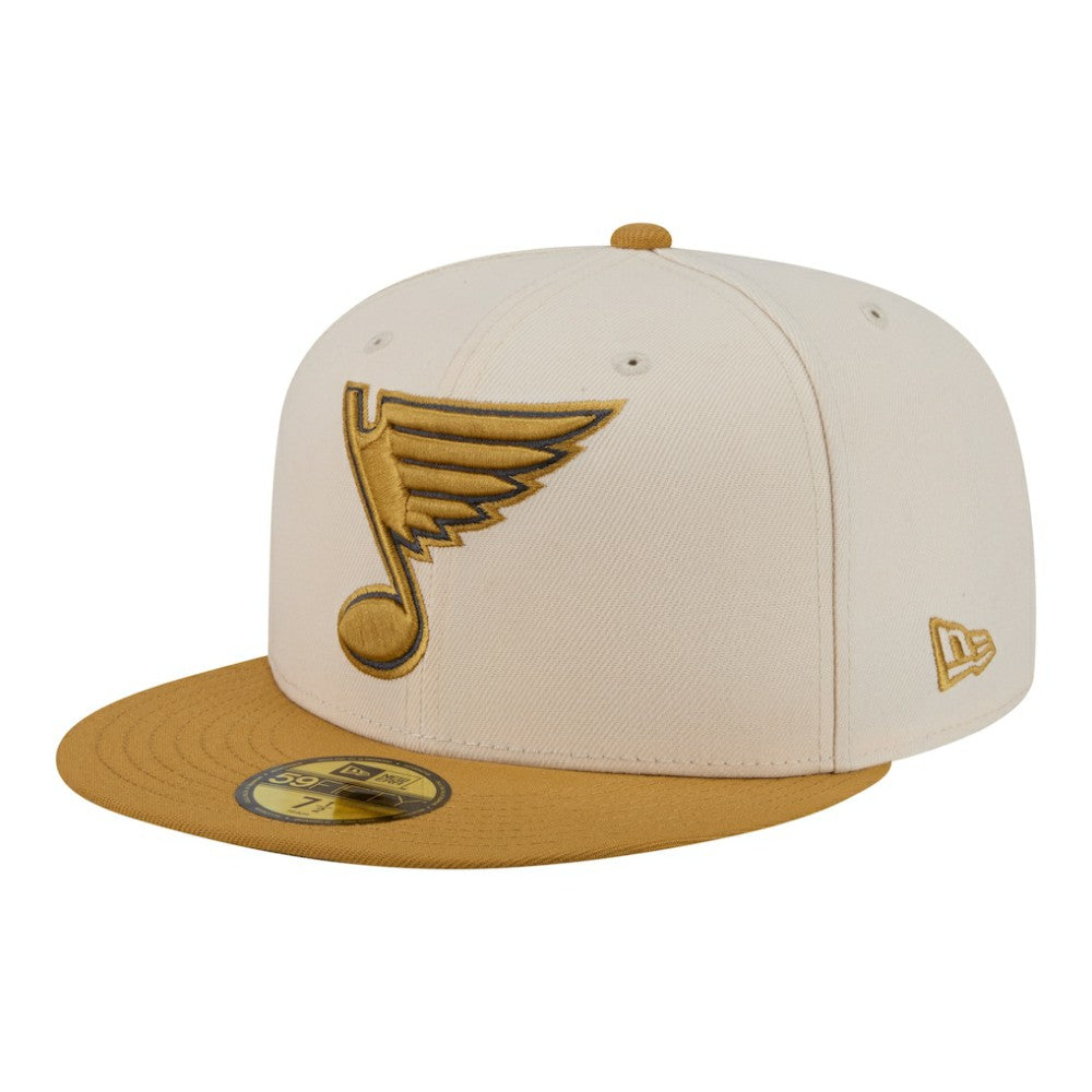 St. Louis Blues New Era Colorpack Two-Tone 59FIFTY Fitted Hat Cream/Tan