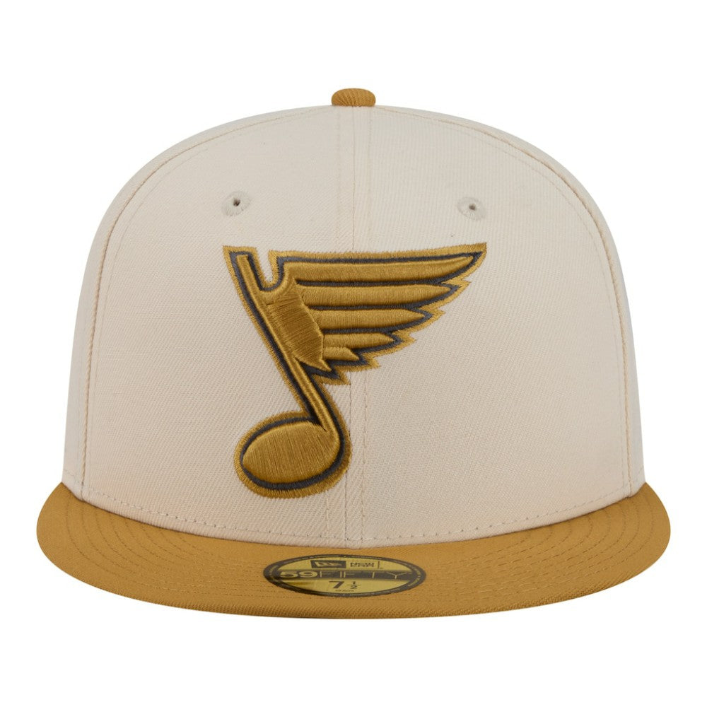 St. Louis Blues New Era Colorpack Two-Tone 59FIFTY Fitted Hat Cream/Tan