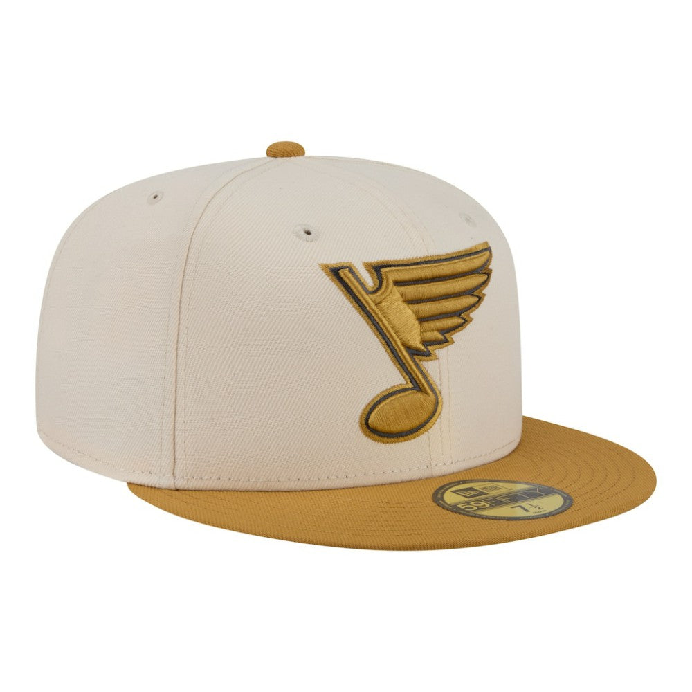 St. Louis Blues New Era Colorpack Two-Tone 59FIFTY Fitted Hat Cream/Tan