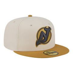 New Jersey Devils New Era Colorpack Two-Tone 59FIFTY Fitted Hat Cream/Tan