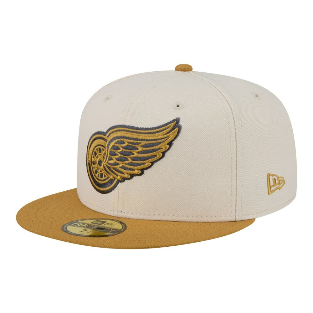 Detroit Red Wings New Era Colorpack Two-Tone 59FIFTY Fitted Hat Cream/Tan