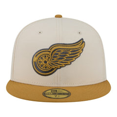 Detroit Red Wings New Era Colorpack Two-Tone 59FIFTY Fitted Hat Cream/Tan