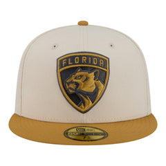 Florida Panthers New Era Colorpack Two-Tone 59FIFTY Fitted Hat Cream/Tan
