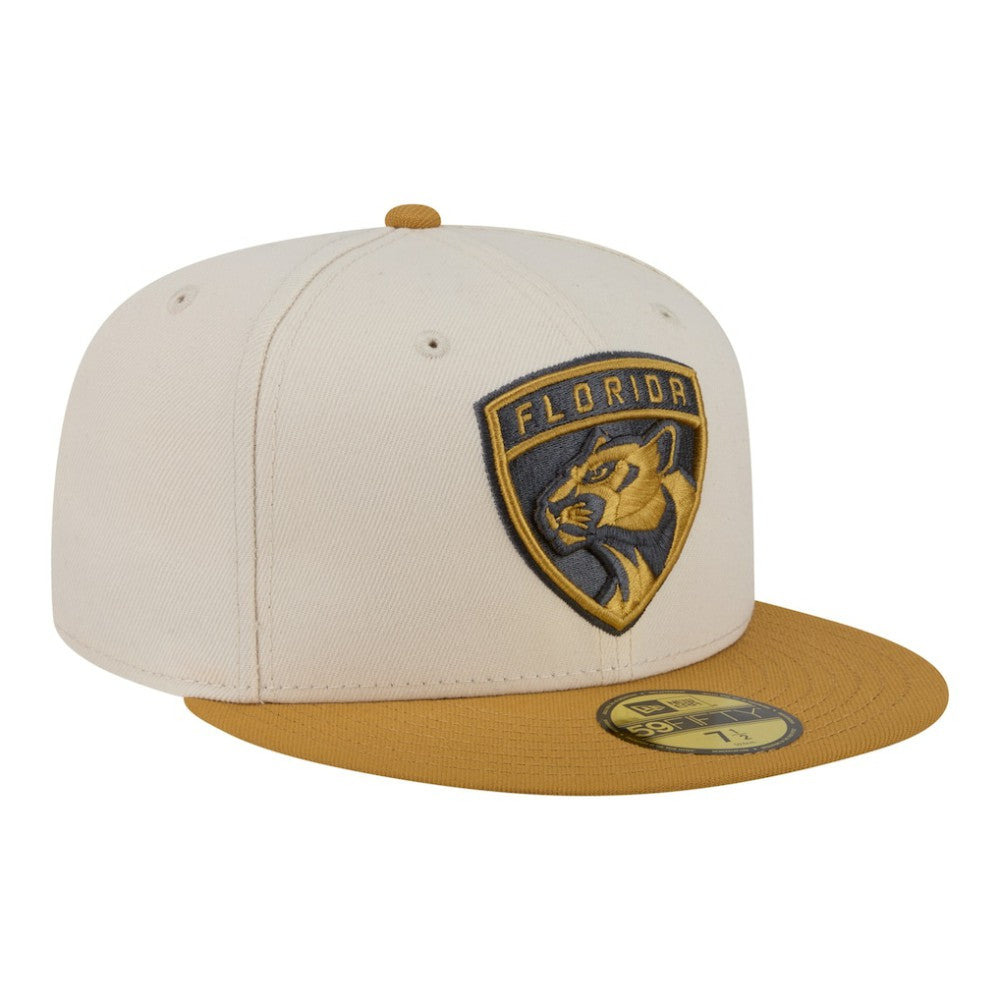 Florida Panthers New Era Colorpack Two-Tone 59FIFTY Fitted Hat Cream/Tan