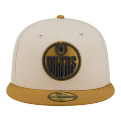 Edmonton Oilers New Era Colorpack Two-Tone 59FIFTY Fitted Hat Cream/Tan
