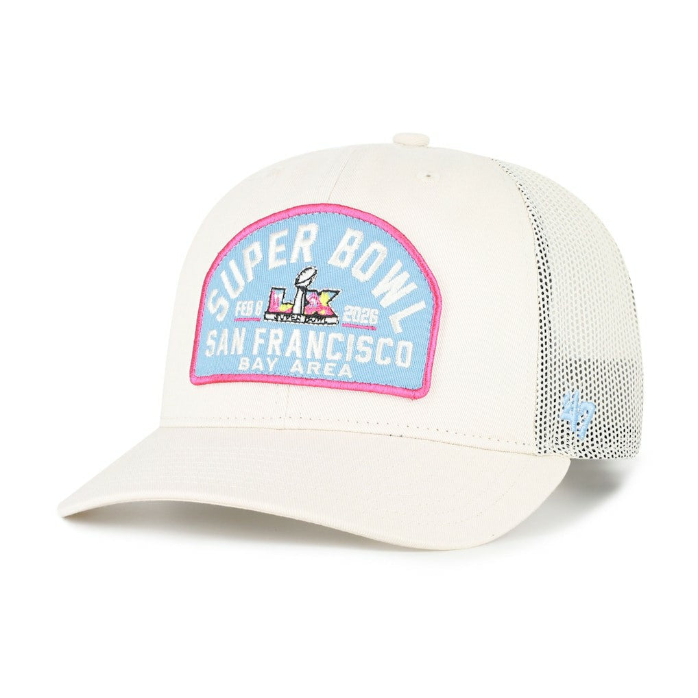 Super Bowl LX '47 Leland Adjustable Trucker Hat - Natural cheap