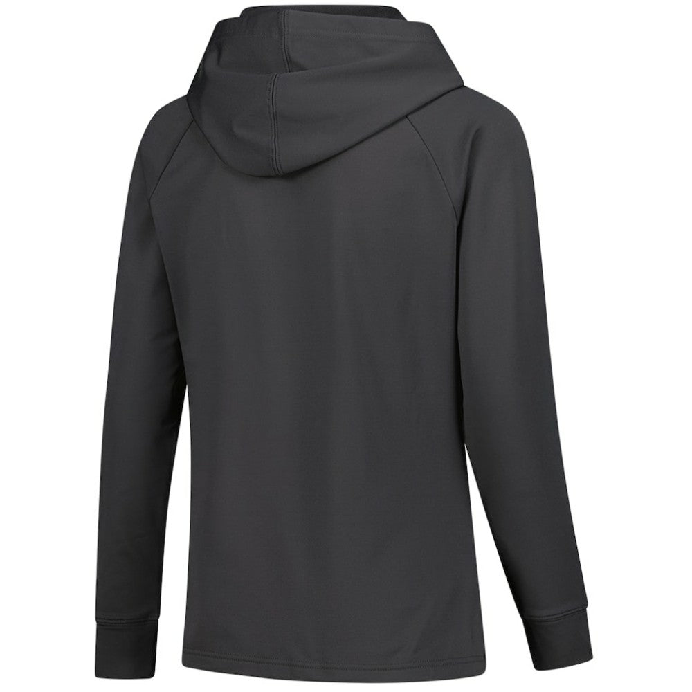 Connor Bedard Chicago Blackhawks Levelwear Women's Impression Name & Number Raglan Hoodie Charcoal