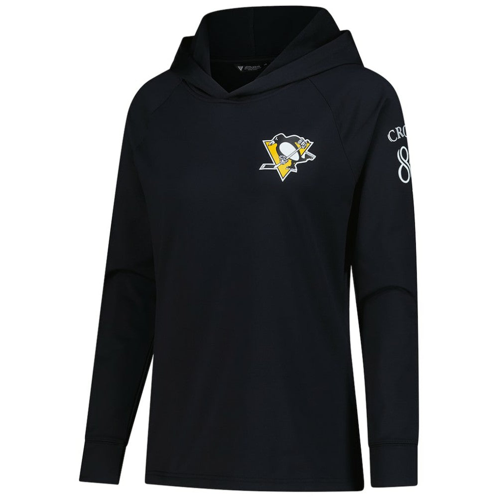 Sidney Crosby Pittsburgh Penguins Levelwear Women's Impression Name & Number Raglan Hoodie Black
