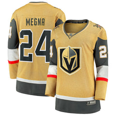 Jaycob Megna Vegas Golden Knights Fanatics Women's Home Breakaway Jersey Gold
