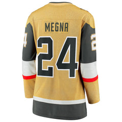 Jaycob Megna Vegas Golden Knights Fanatics Women's Home Breakaway Jersey Gold