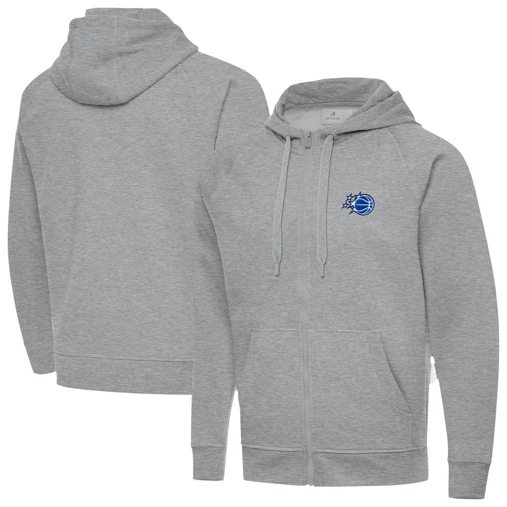 Orlando Magic Antigua New Logo Victory Full-Zip Hooded Sweatshirt - Heather Gray discount