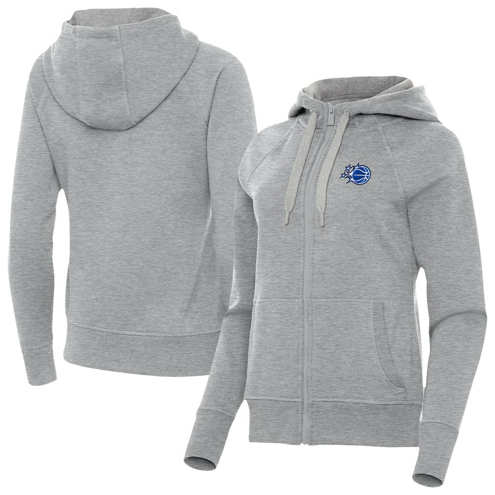 Orlando Magic Antigua Women's New Logo Victory Full-Zip Hooded Sweatshirt - Heather Gray outlet