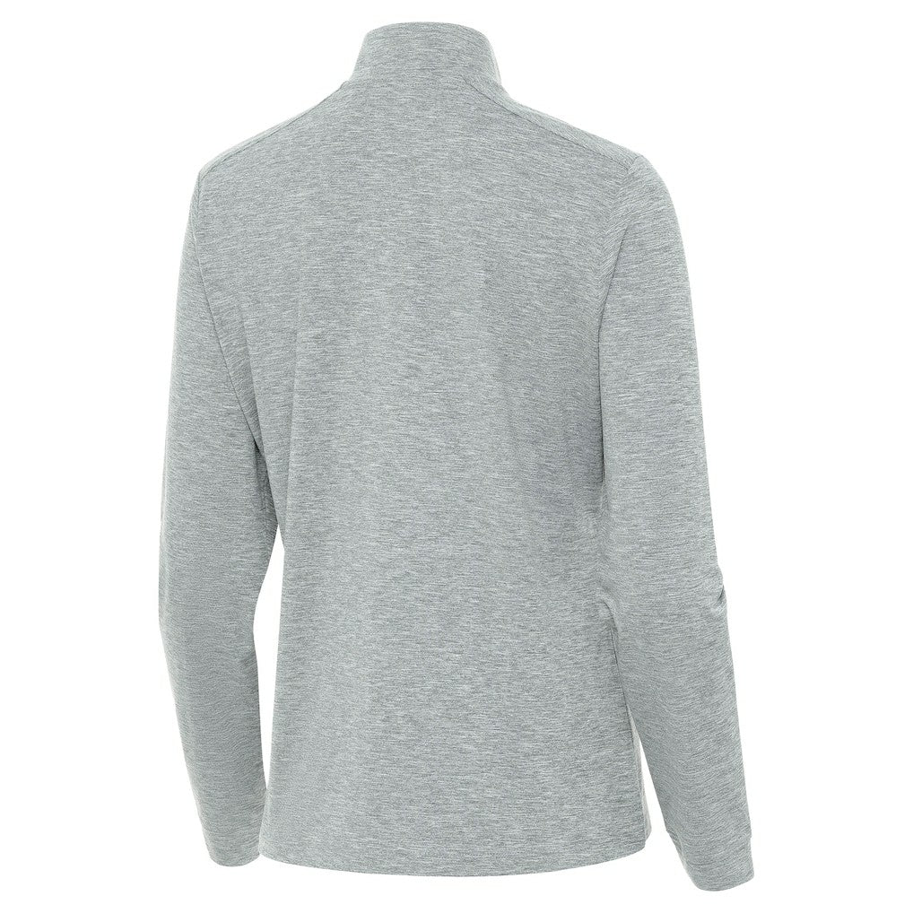 Orlando Magic Antigua Women's New Logo Mentor Long Sleeve Quarter-Zip Mock Polo - Heather Gray cheap