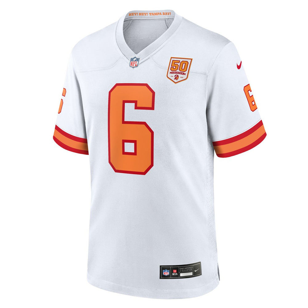 Baker Mayfield '76 Tampa Bay Buccaneers 50th Season Game Jersey - White | Nike for sale