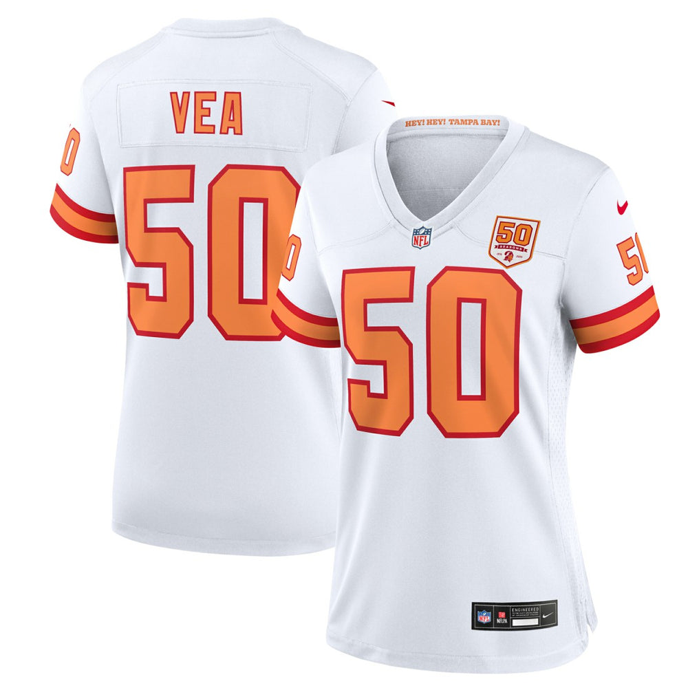 Vita Vea '76 Tampa Bay Buccaneers Women's 50th Season Game Jersey - White | Nike outlet