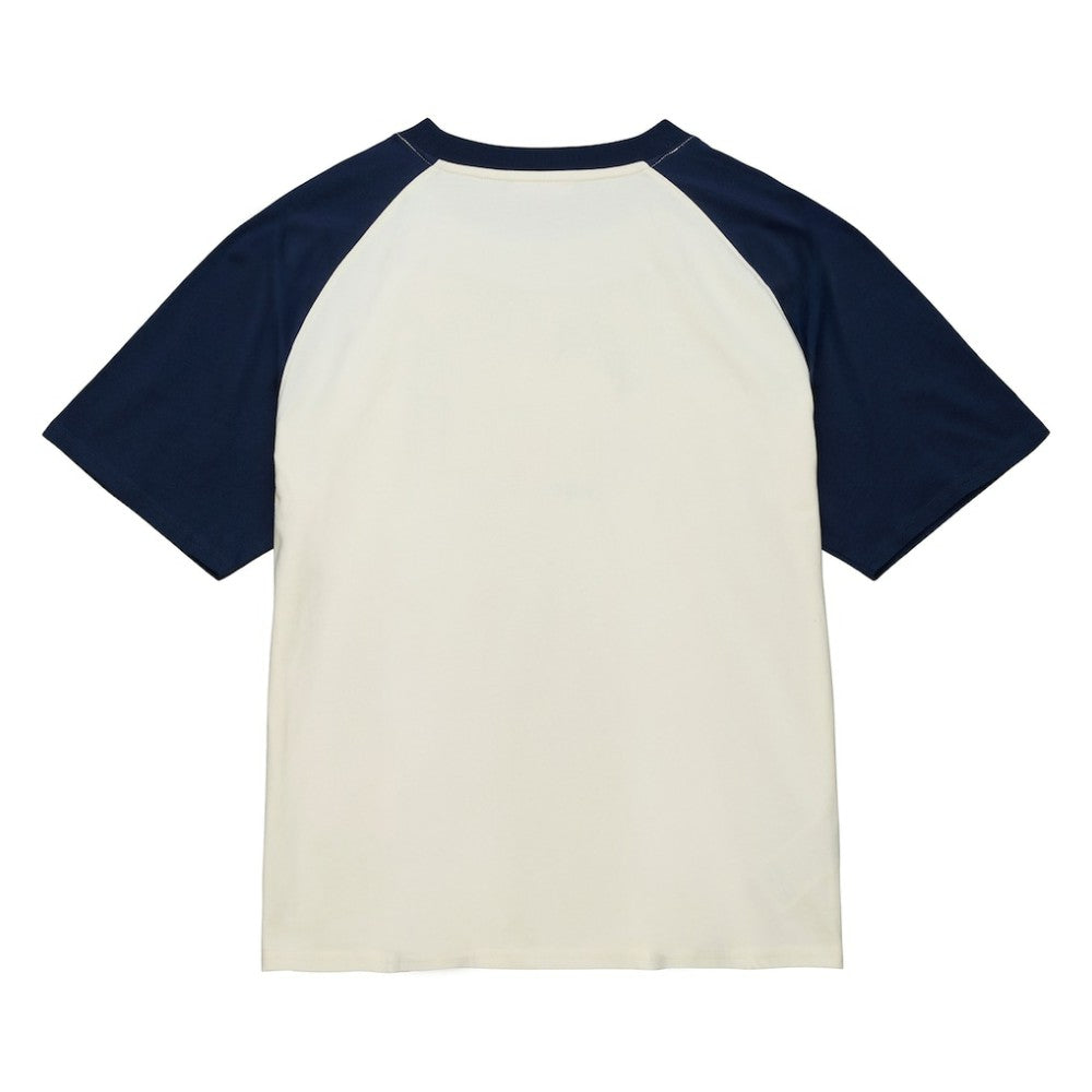 Atlanta Braves Women's Boyfriend Raglan T-Shirt - Cream | Mitchell & Ness