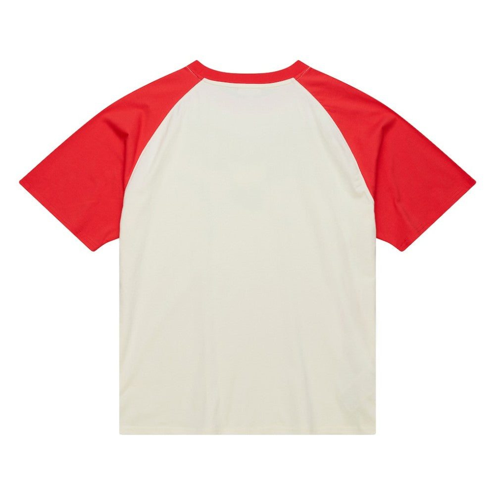 Boston Red Sox Women's Boyfriend Raglan T-Shirt - Cream | Mitchell & Ness
