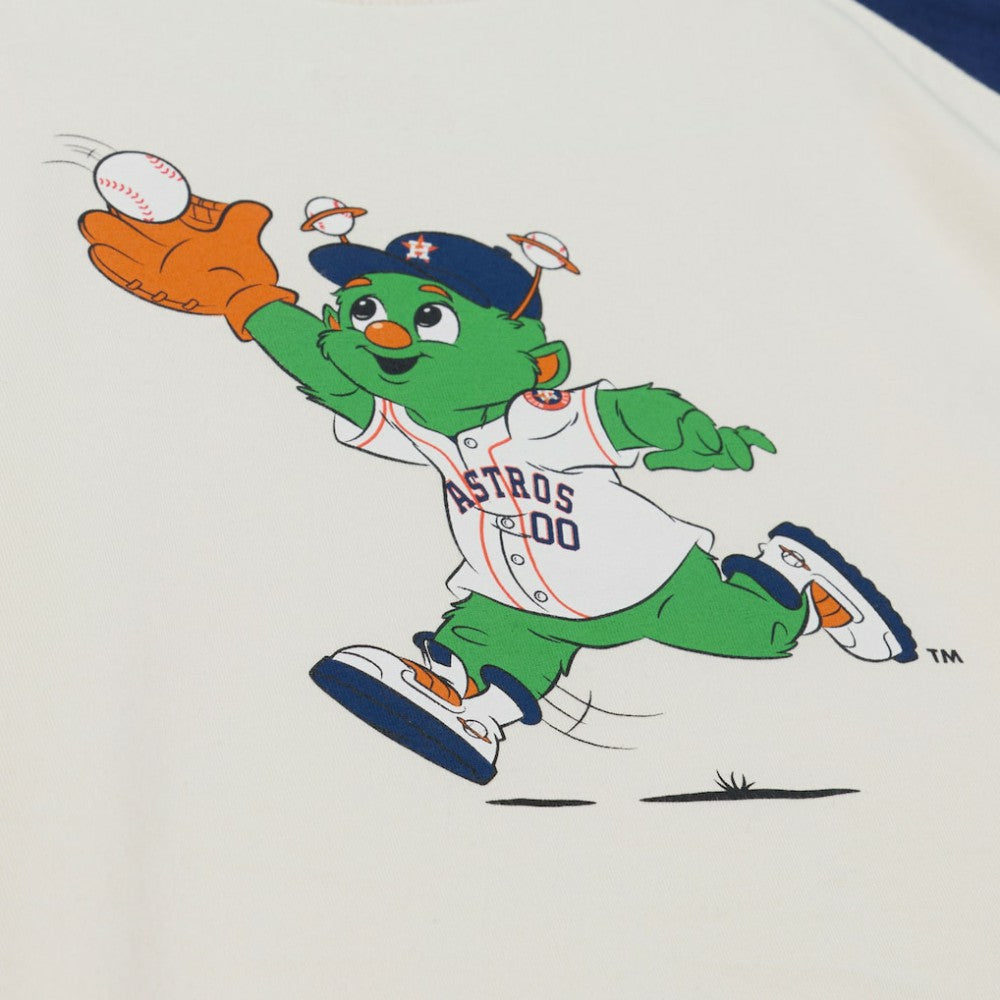 Houston Astros Women's Boyfriend Raglan T-Shirt - Cream | Mitchell & Ness