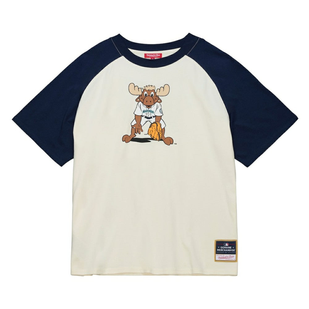Seattle Mariners Women's Boyfriend Raglan T-Shirt - Cream | Mitchell & Ness