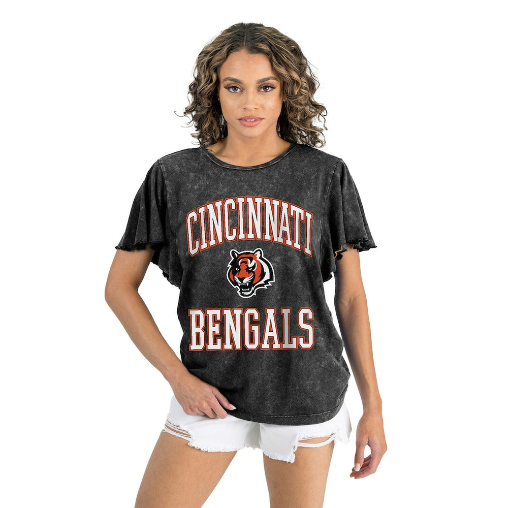 Cincinnati Bengals Gameday Couture Women's Relaxed Flutter Sleeve T-Shirt - Black online