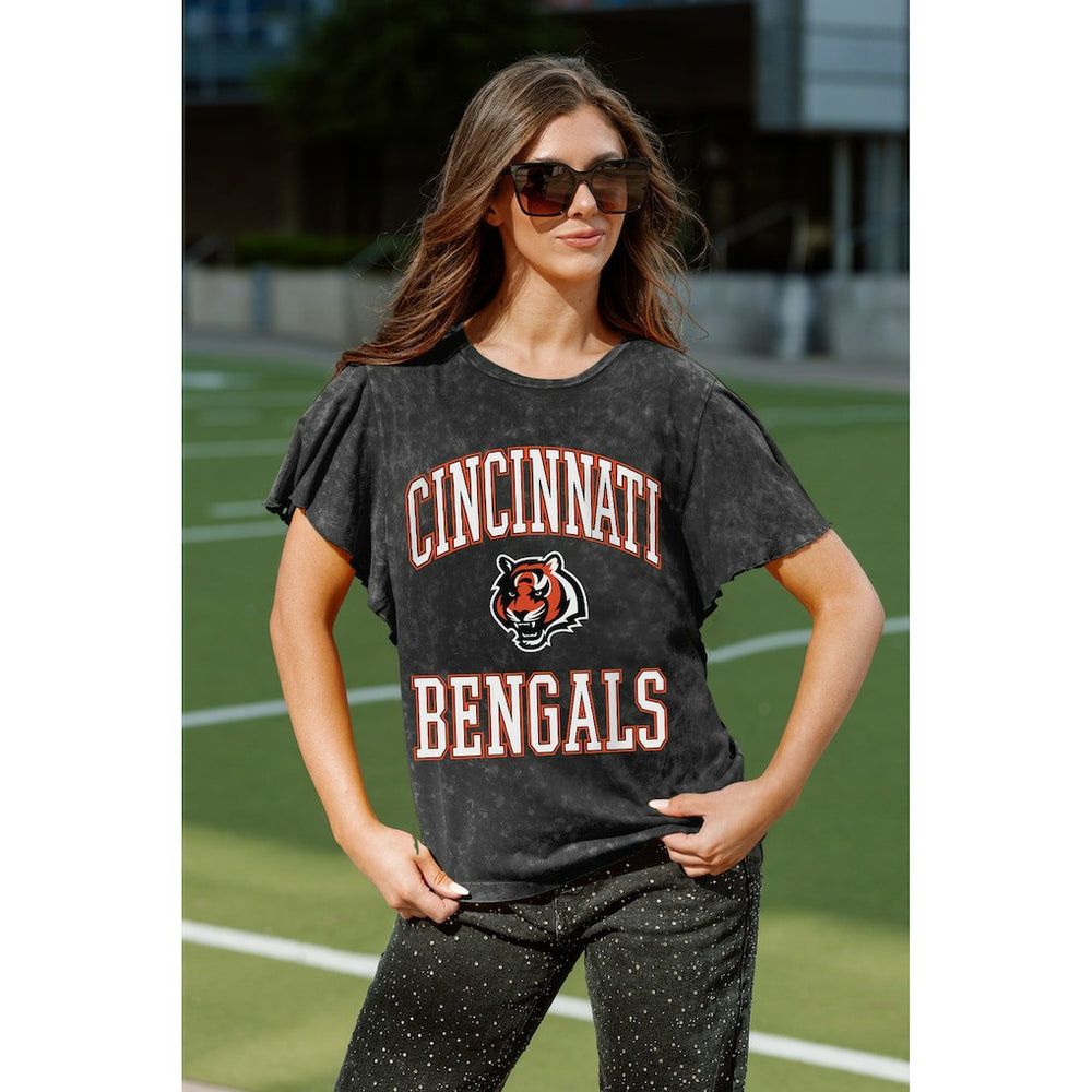 Cincinnati Bengals Gameday Couture Women's Relaxed Flutter Sleeve T-Shirt - Black online