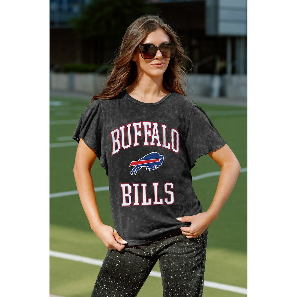 Buffalo Bills Gameday Couture Women's Relaxed Flutter Sleeve T-Shirt - Black discount