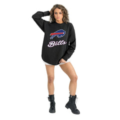 Buffalo Bills Gameday Couture Women's Oversized Long Sleeve T-Shirt - Black sale