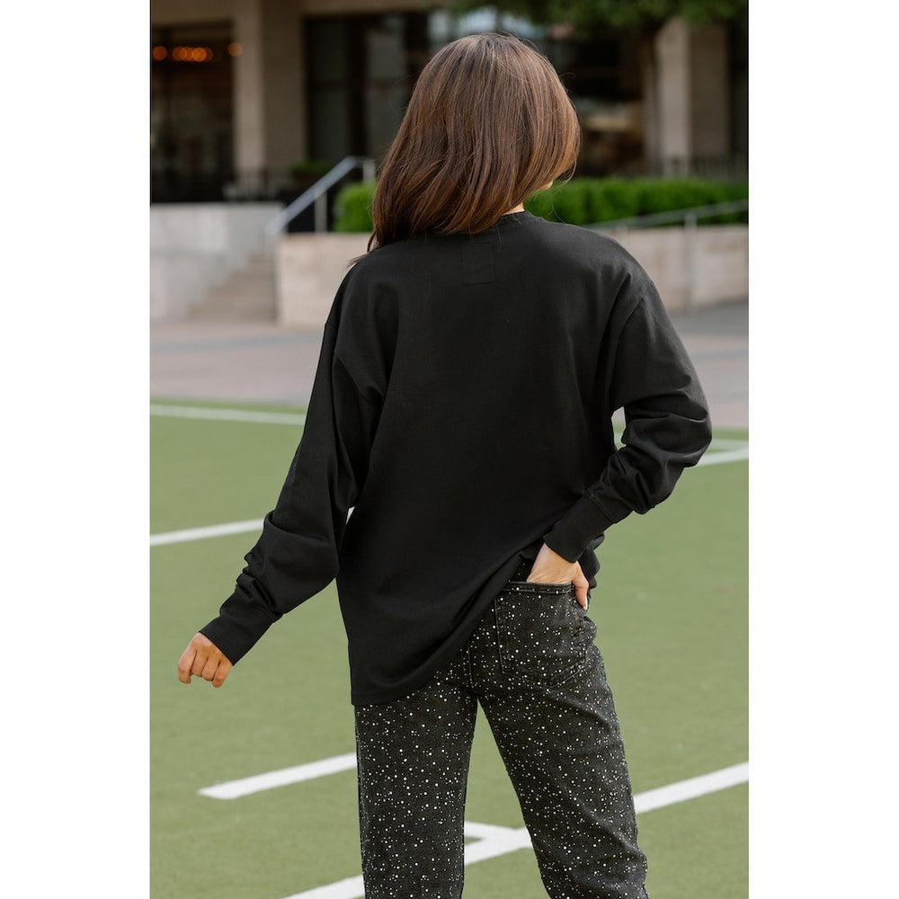 Buffalo Bills Gameday Couture Women's Oversized Long Sleeve T-Shirt - Black sale