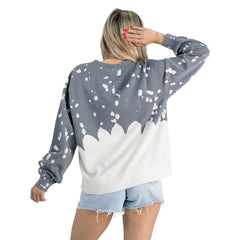 Buffalo Bills Gameday Couture Women's Oversized Faded Wash Tri-Blend Pullover Sweatshirt - Gray cheap