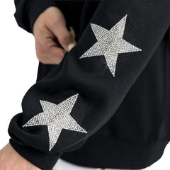 New York Jets Gameday Couture Women's Velocity Relaxed Rhinestone Pullover Sweatshirt - Black sale