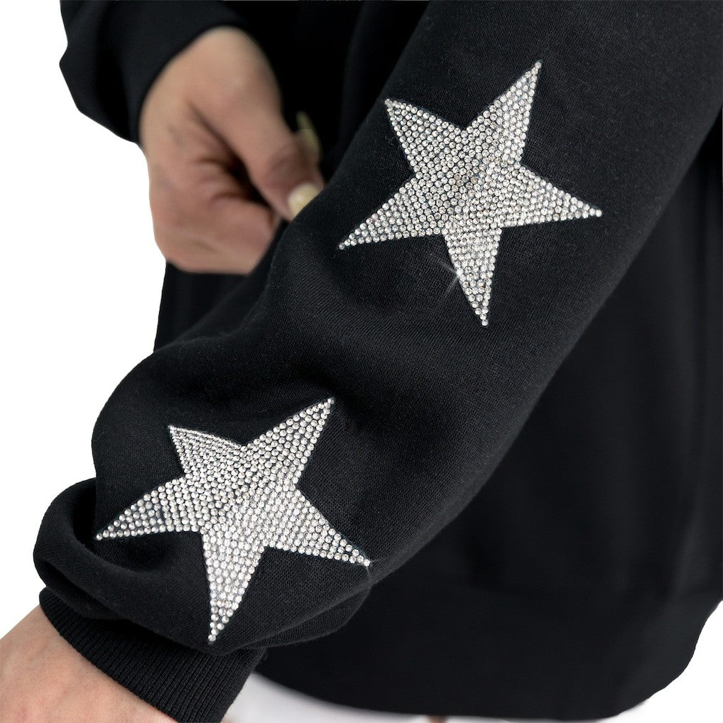 Seattle Seahawks Gameday Couture Women's Velocity Relaxed Rhinestone Pullover Sweatshirt - Black outlet