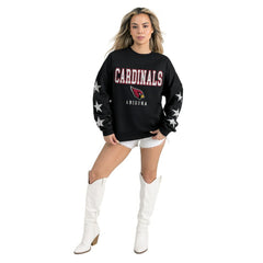 Arizona Cardinals Gameday Couture Women's Velocity Relaxed Rhinestone Pullover Sweatshirt - Black sale