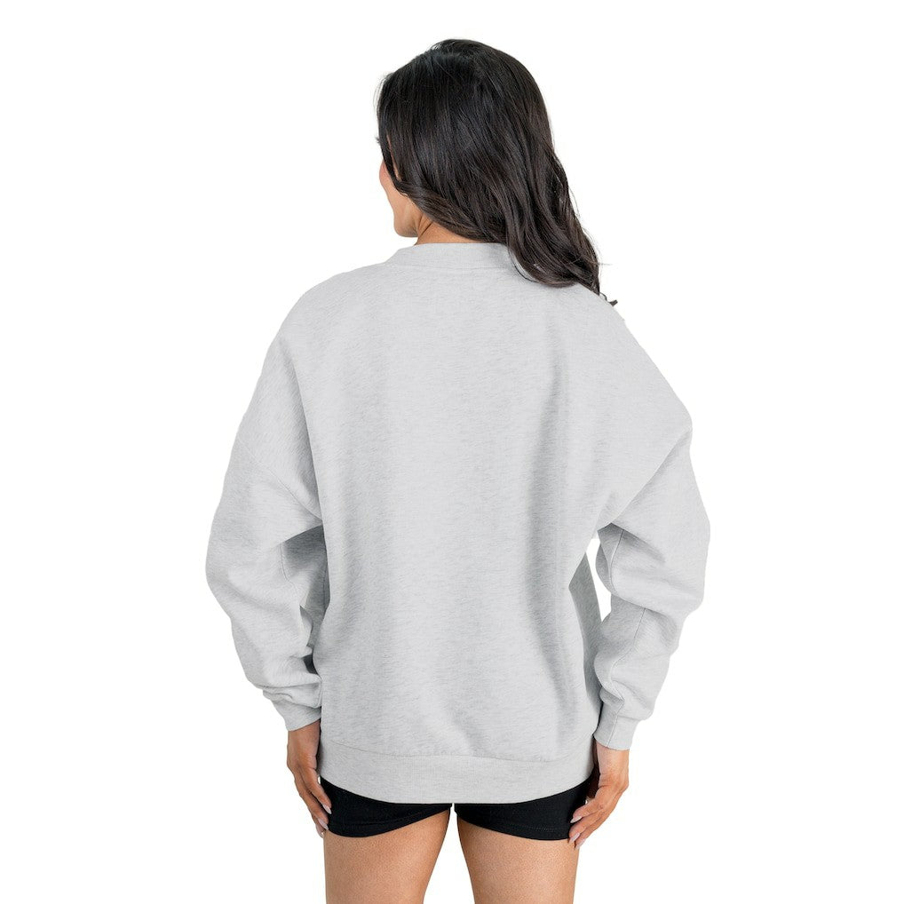 Kansas City Chiefs Gameday Couture Women's Home Turf Oversized Premium Fleece Pullover Sweatshirt - Ash cheap
