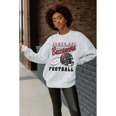 Tampa Bay Buccaneers Gameday Couture Women's Home Turf Oversized Premium Fleece Pullover Sweatshirt - Ash sale