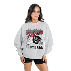 Atlanta Falcons Gameday Couture Women's Home Turf Oversized Premium Fleece Pullover Sweatshirt - Ash online