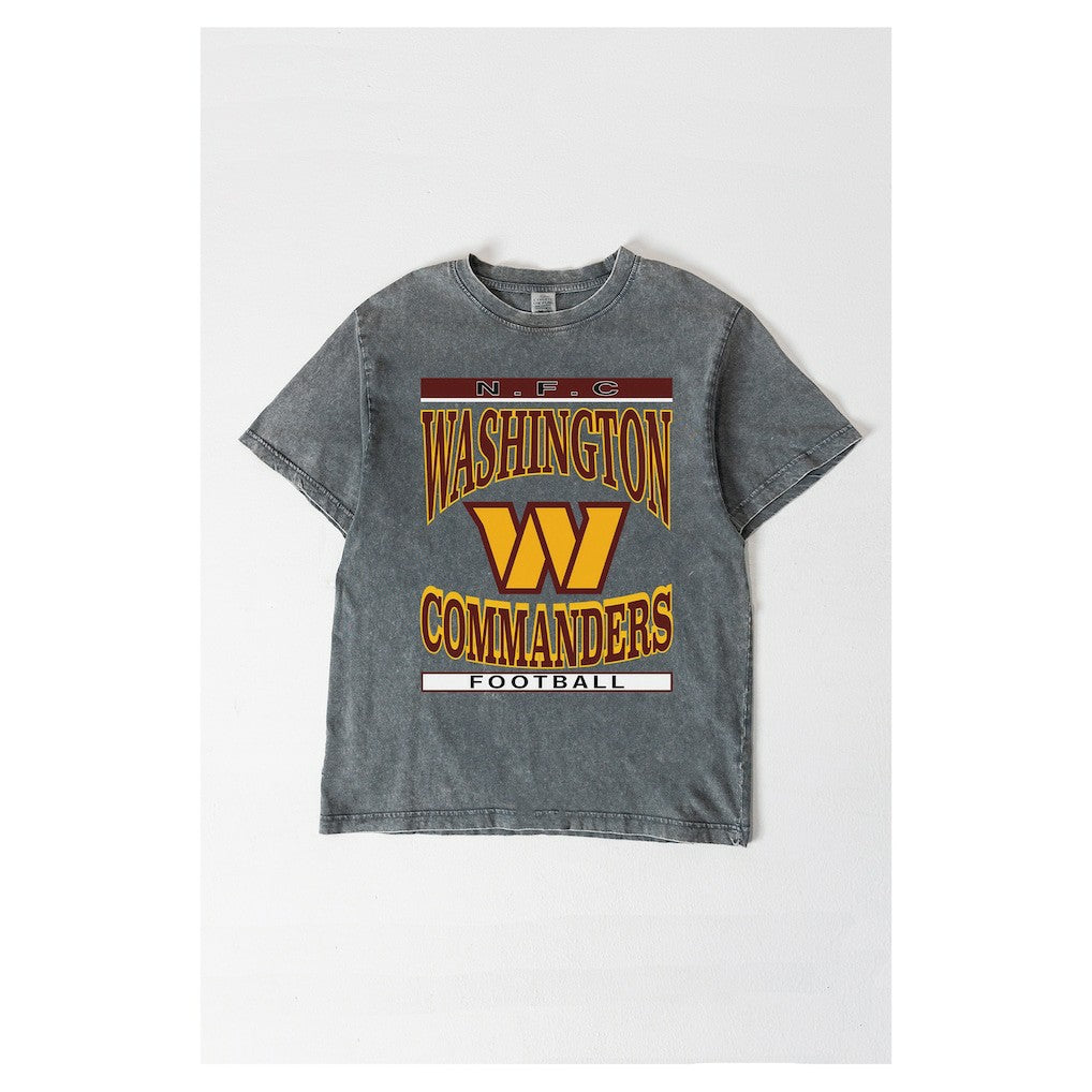 Washington Commanders Gameday Couture Women's Oversized Classic Grind Washed T-Shirt - Gray for sale