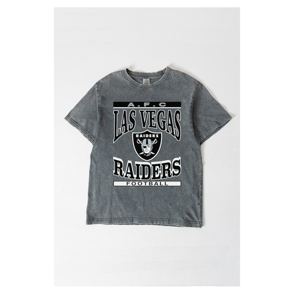 Las Vegas Raiders Gameday Couture Women's Oversized Classic Grind Washed T-Shirt - Gray sale