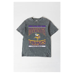 Minnesota Vikings Gameday Couture Women's Oversized Classic Grind Washed T-Shirt - Gray discount