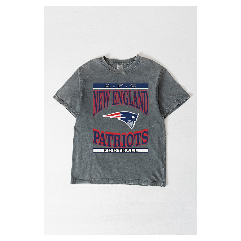 New England Patriots Gameday Couture Women's Oversized Classic Grind Washed T-Shirt - Gray on sale