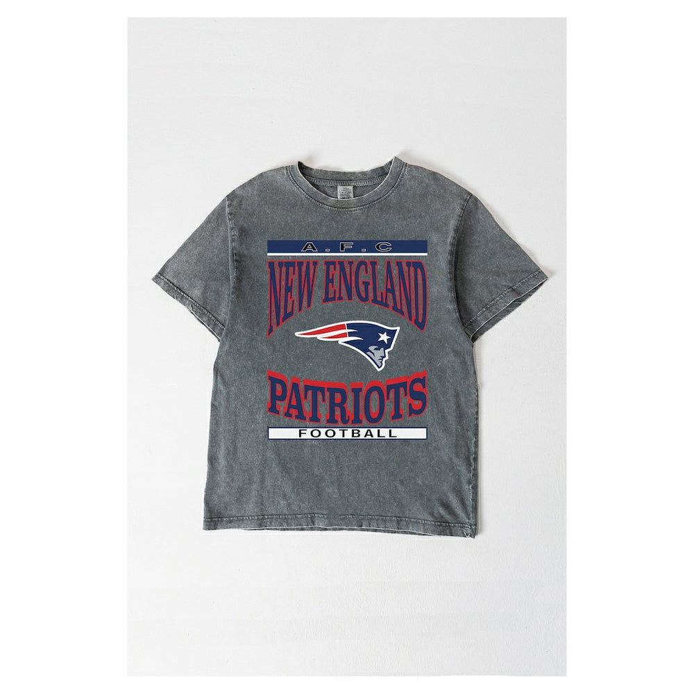 New England Patriots Gameday Couture Women's Oversized Classic Grind Washed T-Shirt - Gray on sale