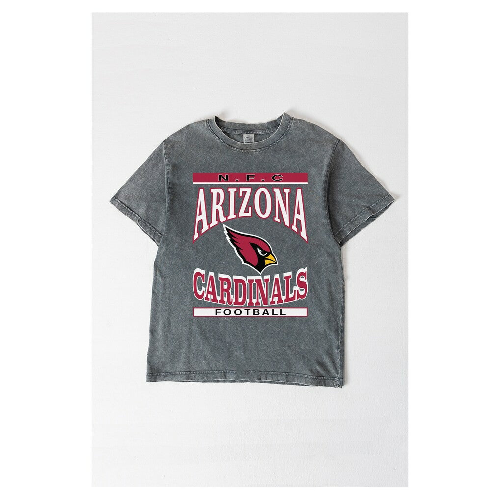Arizona Cardinals Gameday Couture Women's Oversized Classic Grind Washed T-Shirt - Gray cheap